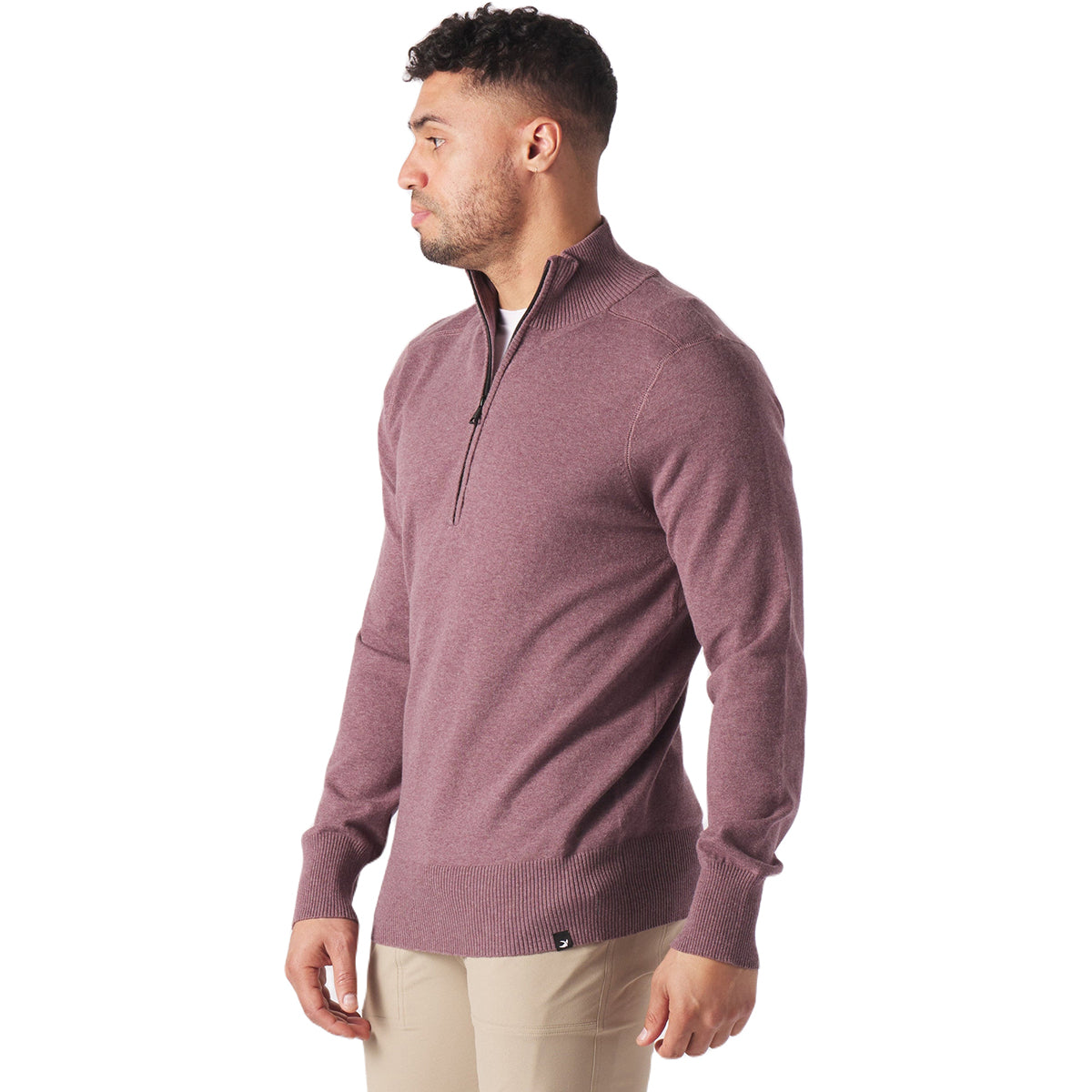 Glyder Men's Berry Wine Ace 1/4 Zip: A Stylish and Comfortable Sweater