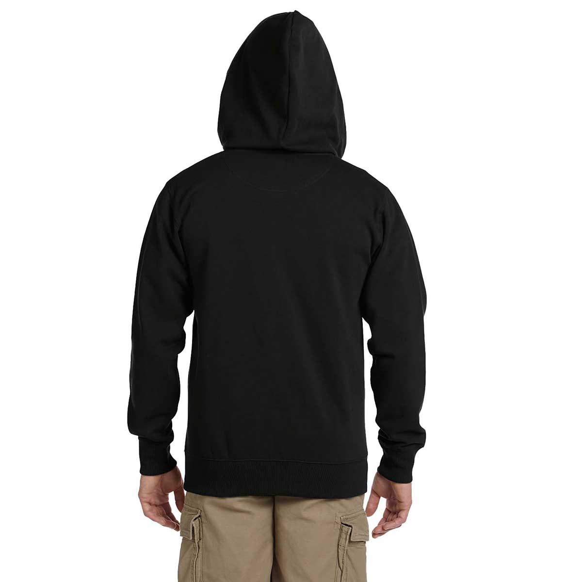 Econscious Men's Black Organic/Recycled Full-Zip Hoodie - A Sustainable Style Essential