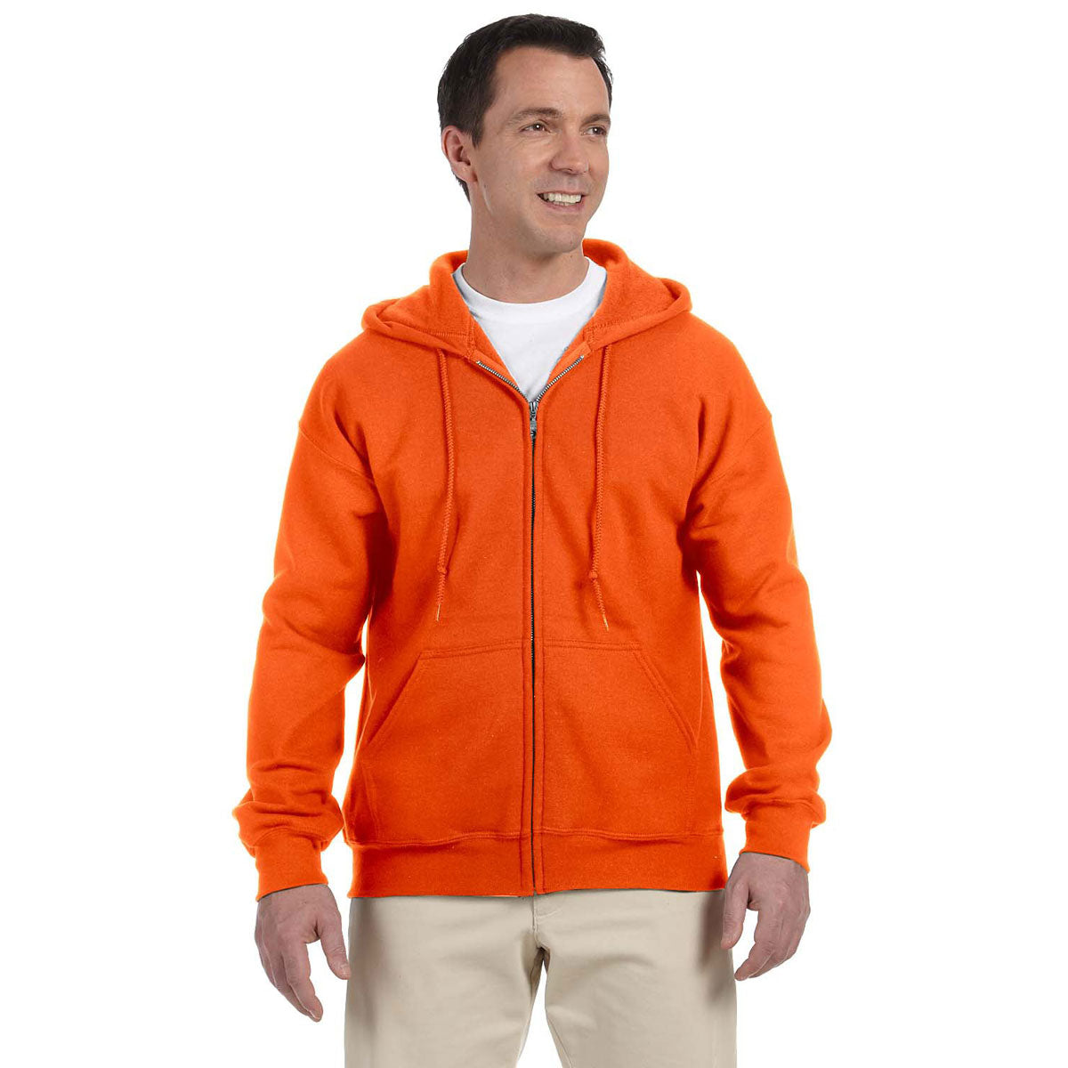 Gildan Unisex Safety Orange DryBlend 9 oz. 50/50 Full Zip Hoodie - A Must - Have for All