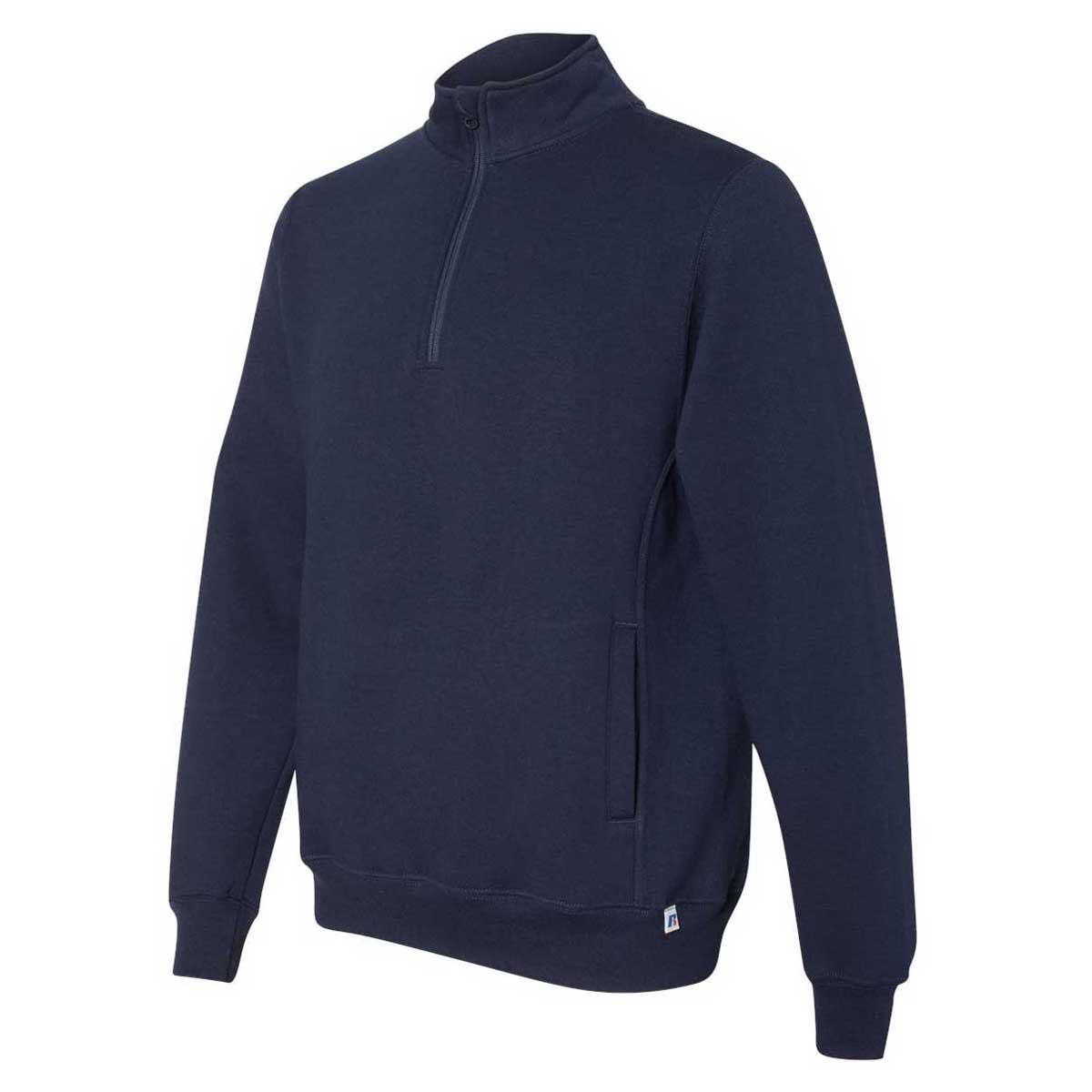 Russell Athletic Men's Navy Dri Power Quarter-Zip Cadet Collar: The Ultimate Sweatshirt