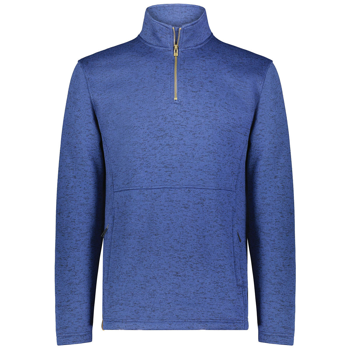 Holloway Men's Navy Heather Alpine Sweater Fleece: Cozy 1/4 Zip Pullover