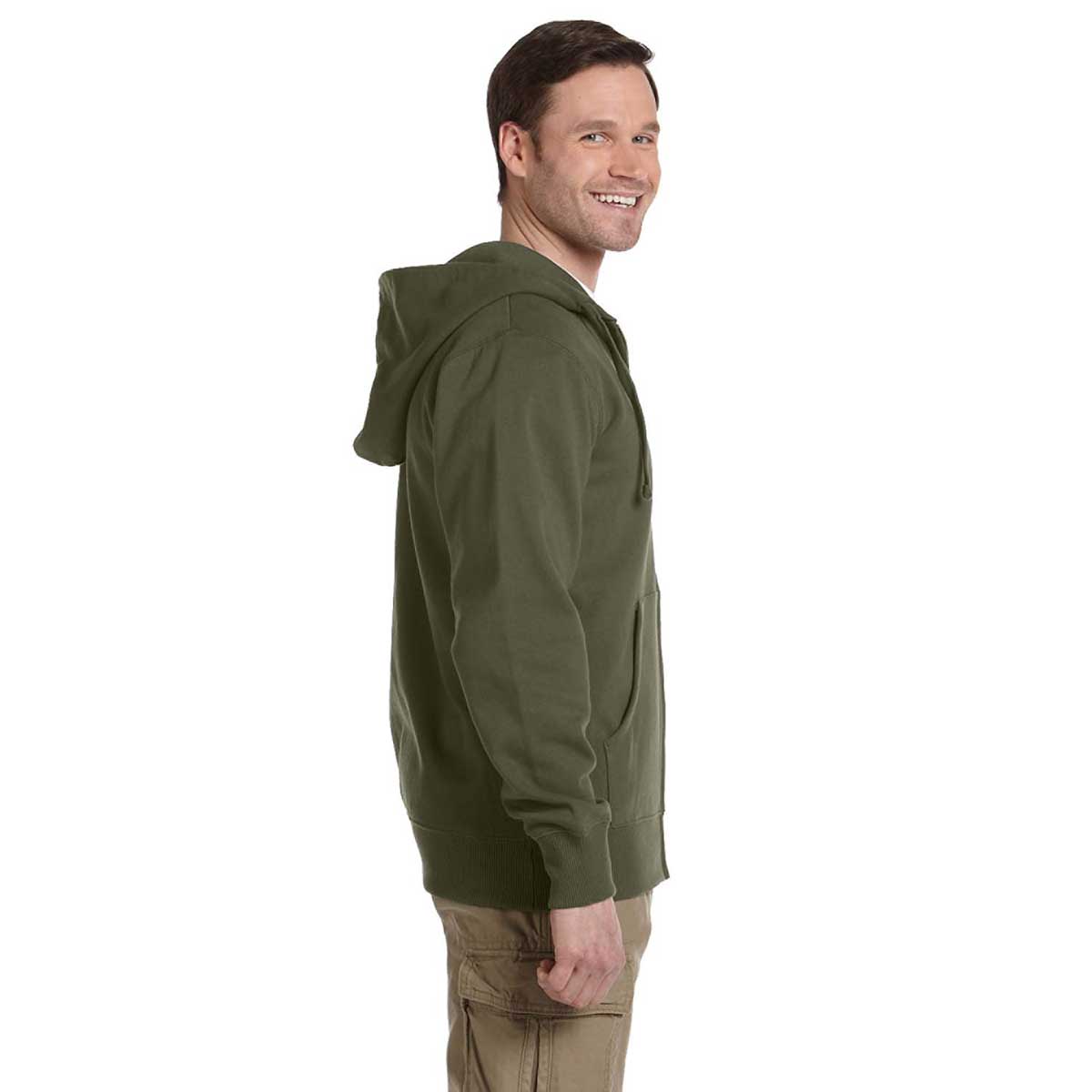 Econscious Men's Jungle Organic/Recycled Full-Zip Hoodie: A Sustainable Style Essential