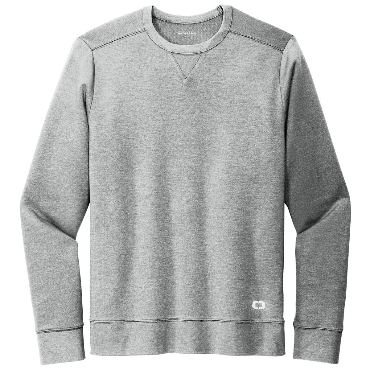 OGIO Men's Tarmac Grey Heather Luuma Flex Long Sleeve Crew - The Ultimate Promotional Tee