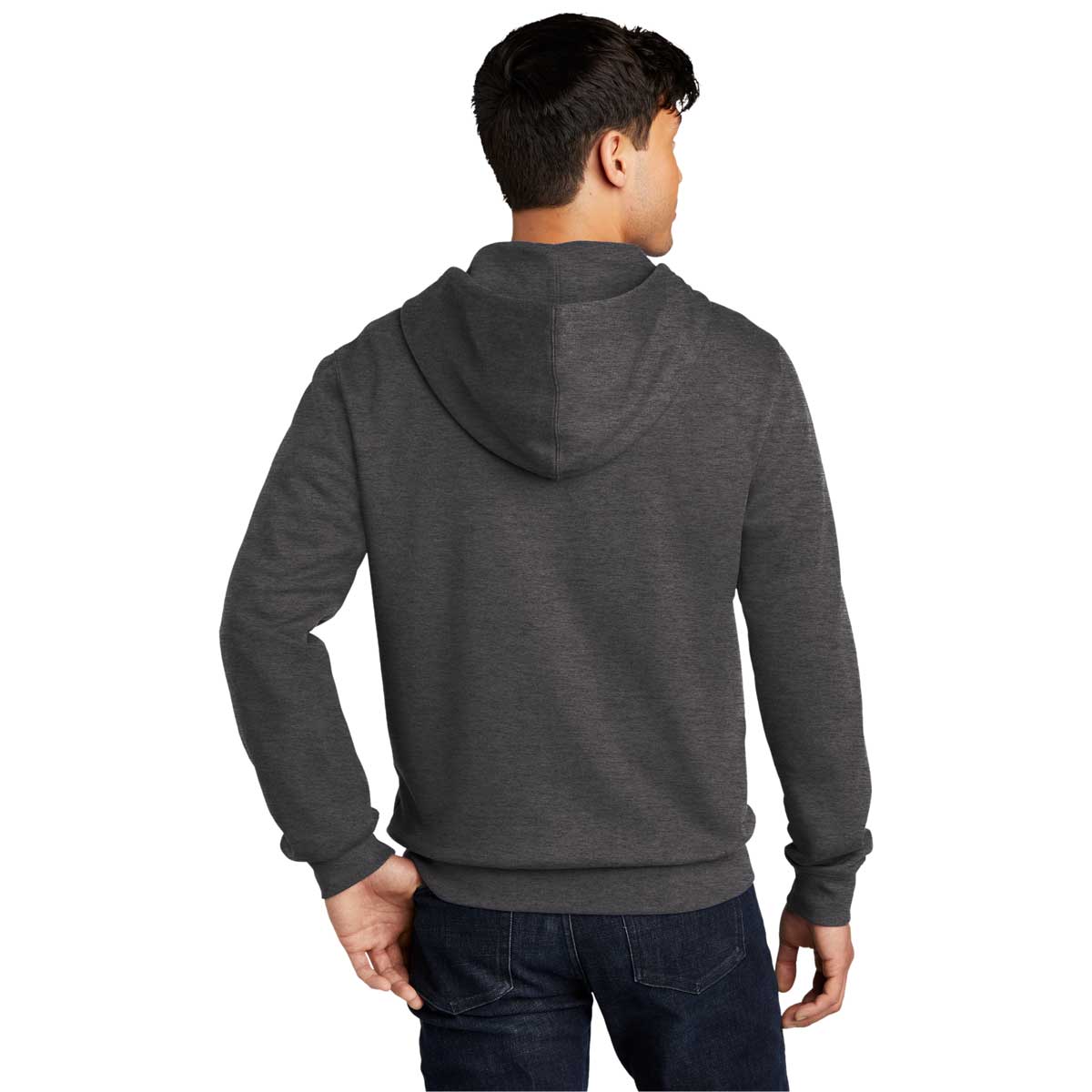 District Men's Charcoal Heathered V.I.T. Fleece Full-Zip Hoodie: The Ultimate Casual Wear