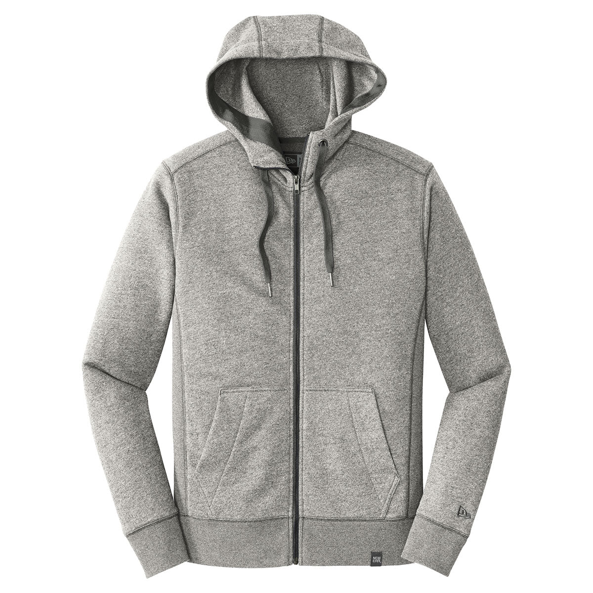 New Era Men's Light Graphite Twist French Terry Full-Zip Hoodie - A Must-Have for Men!
