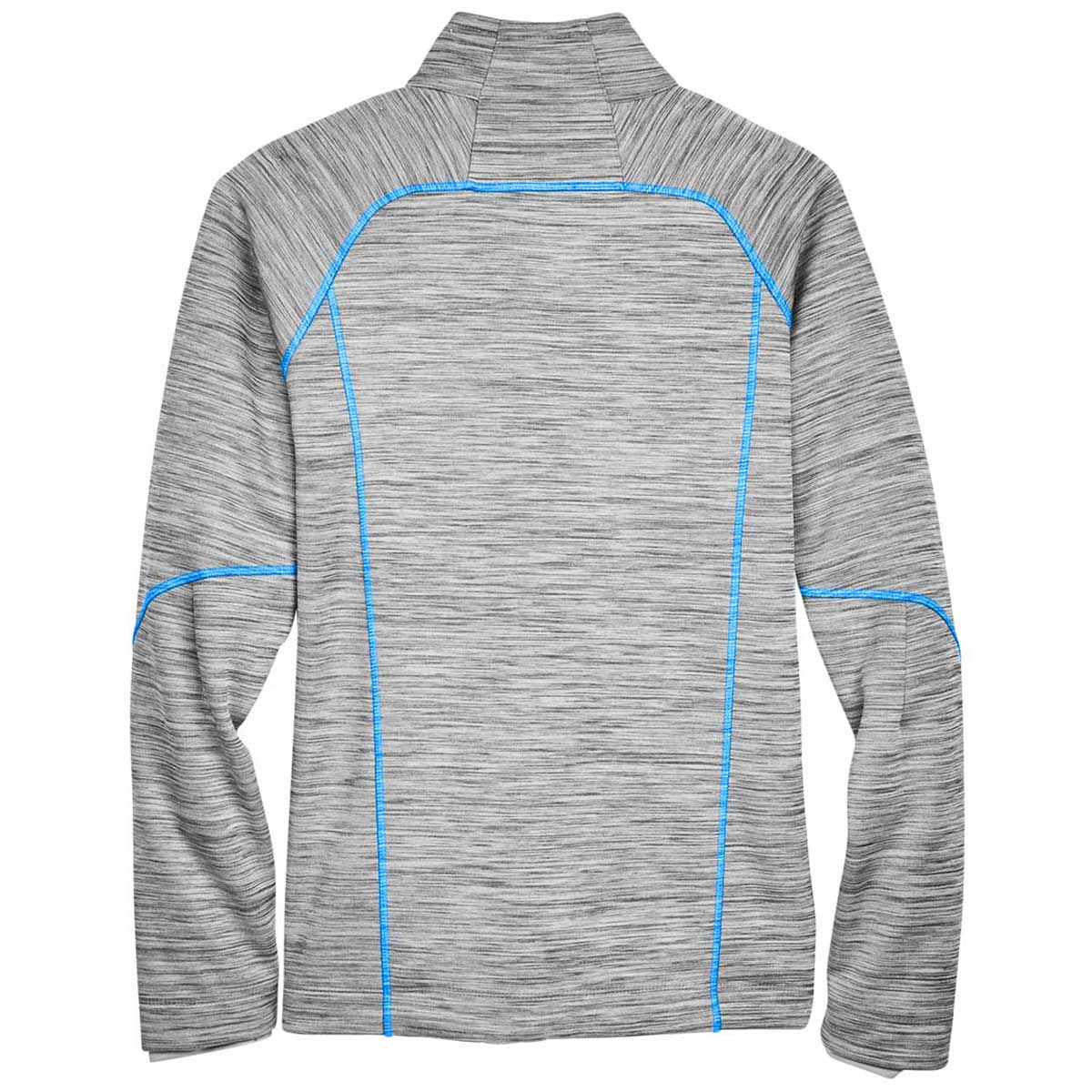North End Men's Stylish Platinum/Olympic Blue Flux Melange Bonded Fleece Jacket