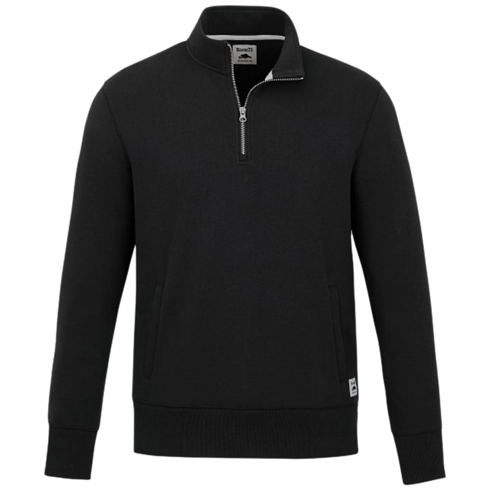 Roots73 Men's Stylish Grey Paddlecreek Fleece Quarter Zip - A Must - Have!