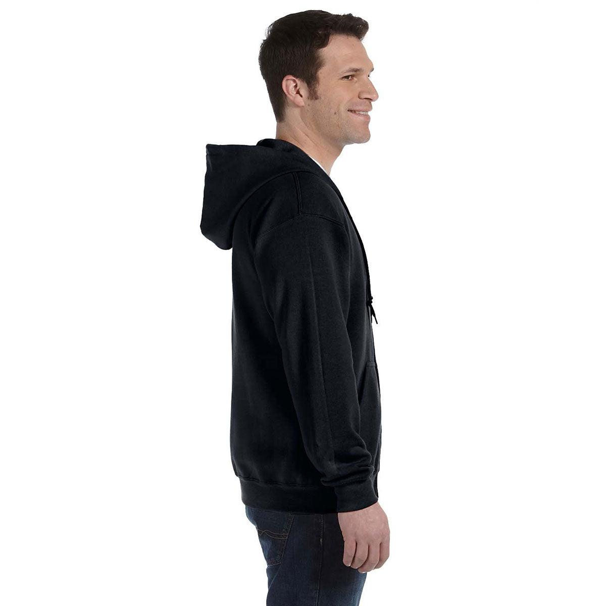 Gildan Unisex Black Heavy Blend 50/50 Full Zip Hoodie - Ideal Corporate Giveaway