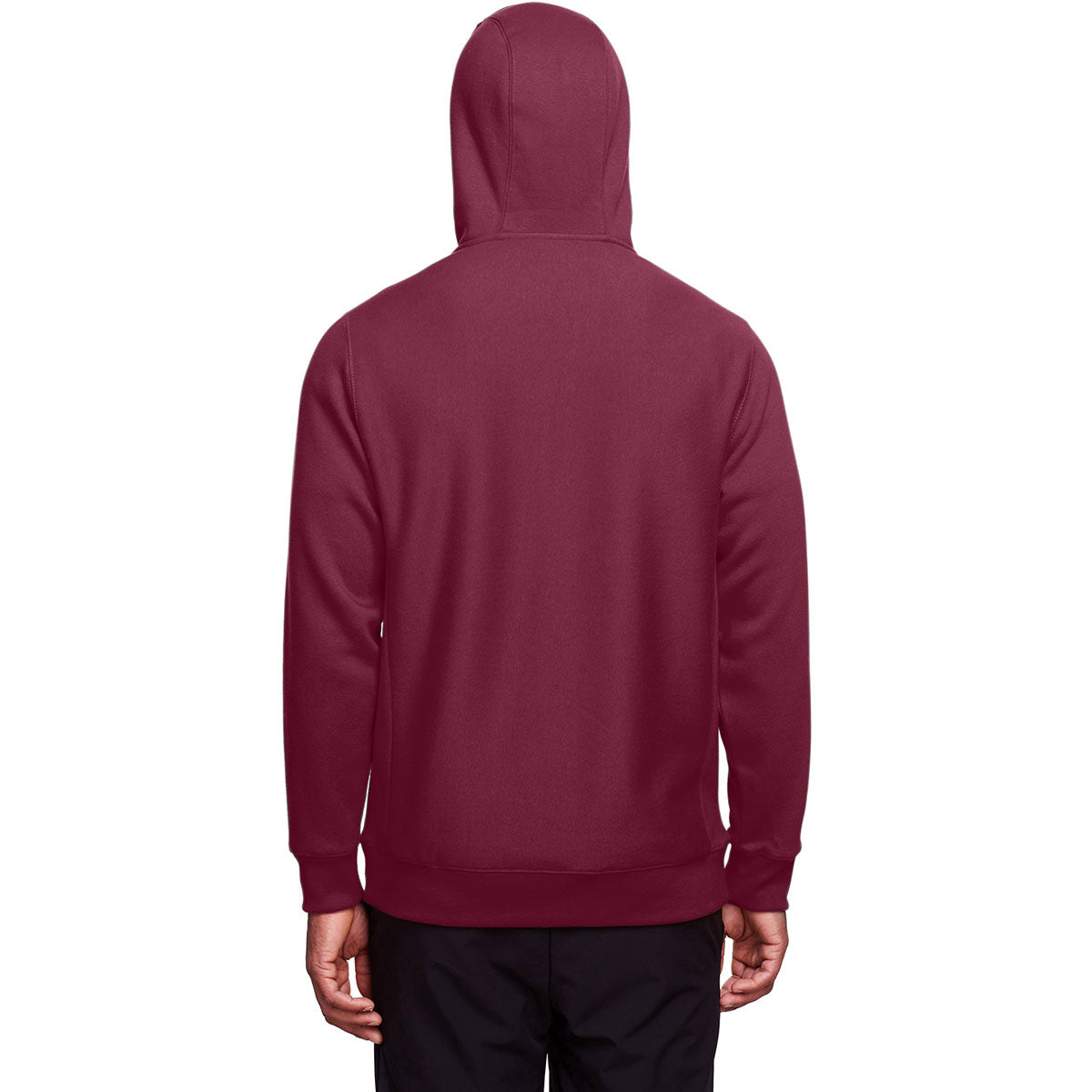 Team 365 Men's HydroSport Dark Maroon Heavyweight Full-Zip Hooded Sweatshirt - Ideal for Big Games