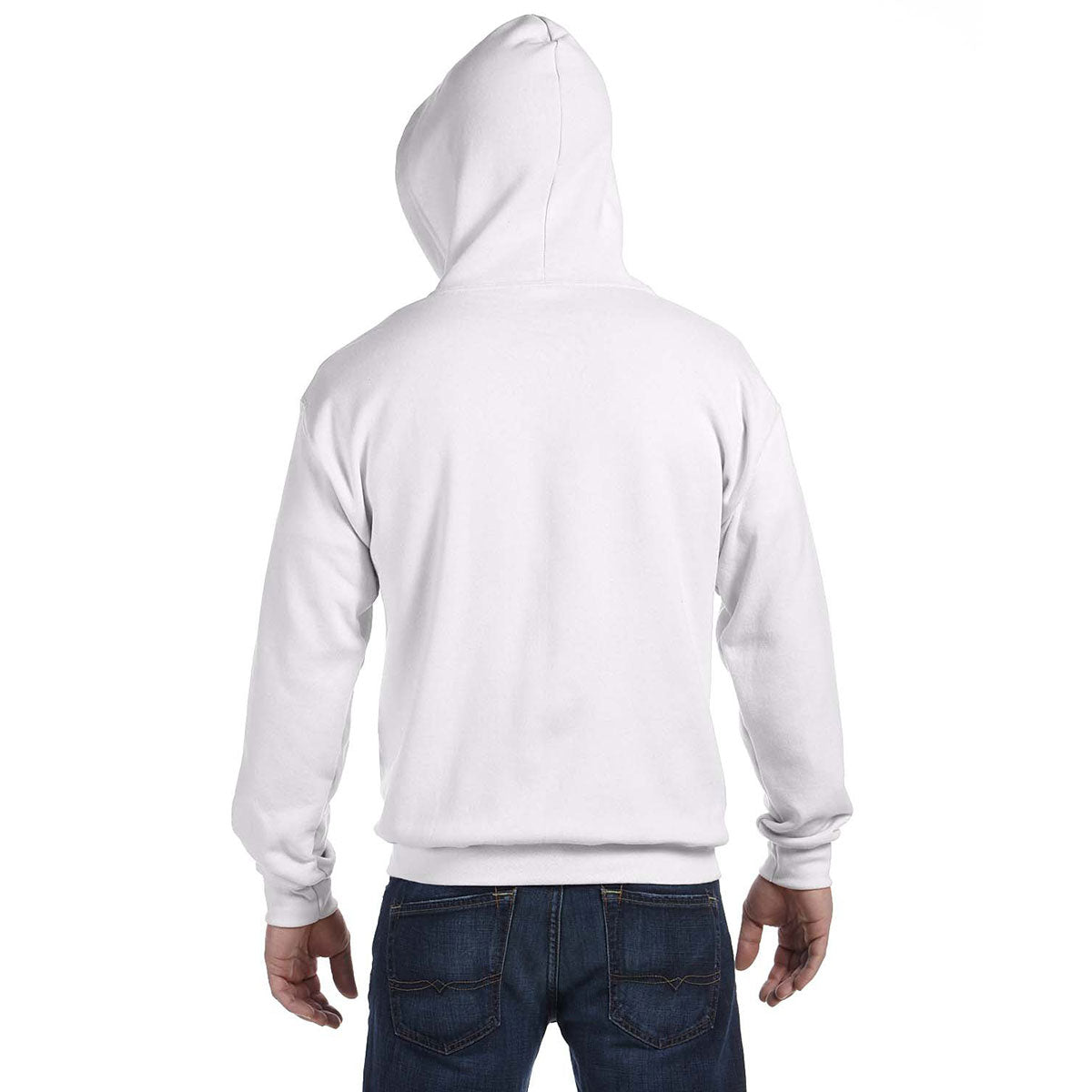 Gildan Unisex White 50/50 Heavy Blend Full Zip Hoodie - Perfect Giveaway
