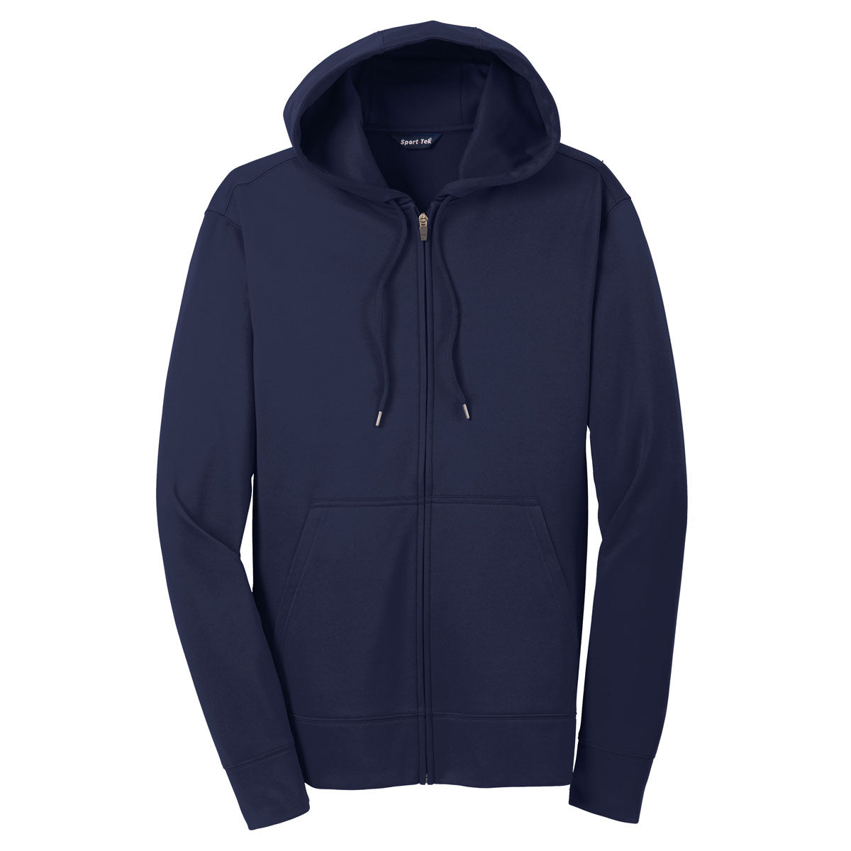 Sport-Tek Men's Navy Sport-Wick Fleece Full-Zip Hooded Jacket - Your Ultimate Outdoor Companion