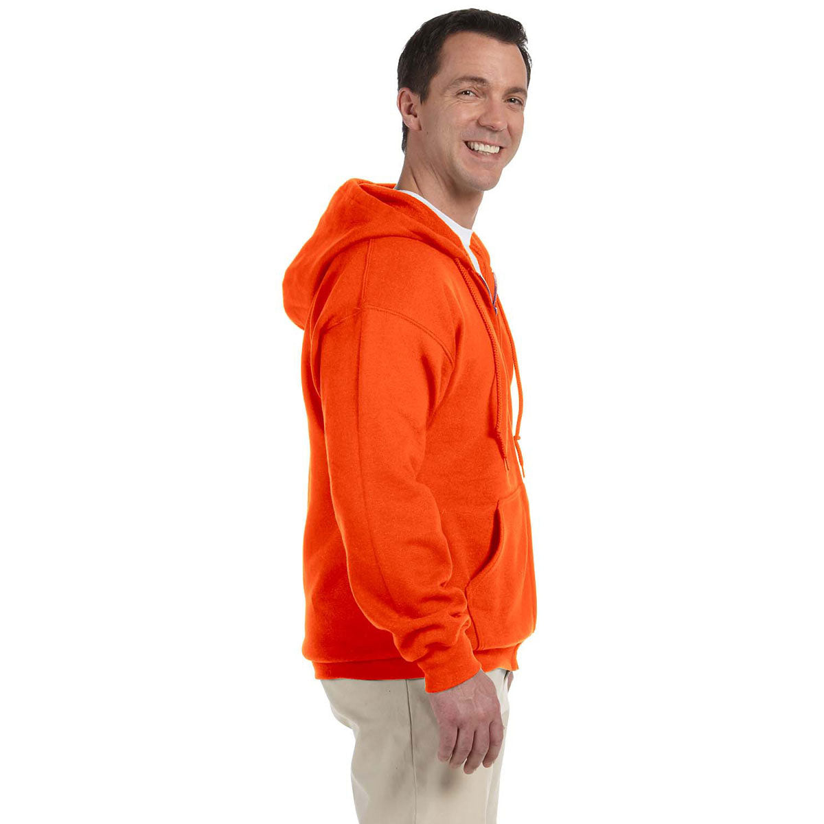 Gildan Unisex Safety Orange DryBlend 9 oz. 50/50 Full Zip Hoodie - A Must - Have for All