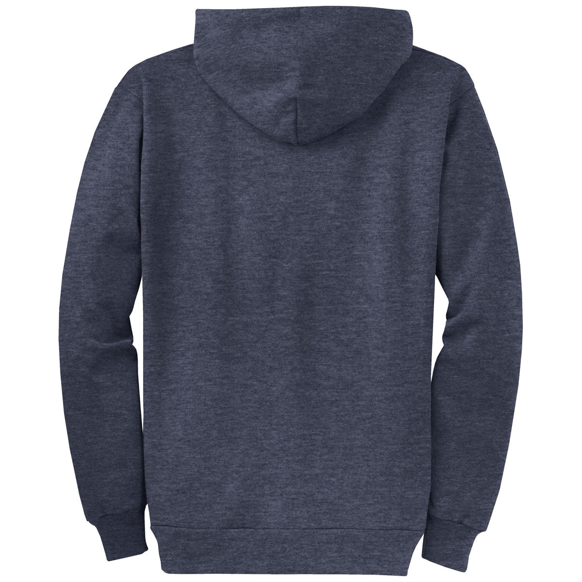Port & Company Men's Stunning Heather Navy Core Fleece Full-Zip Hooded Sweatshirt - Grab Yours Now!