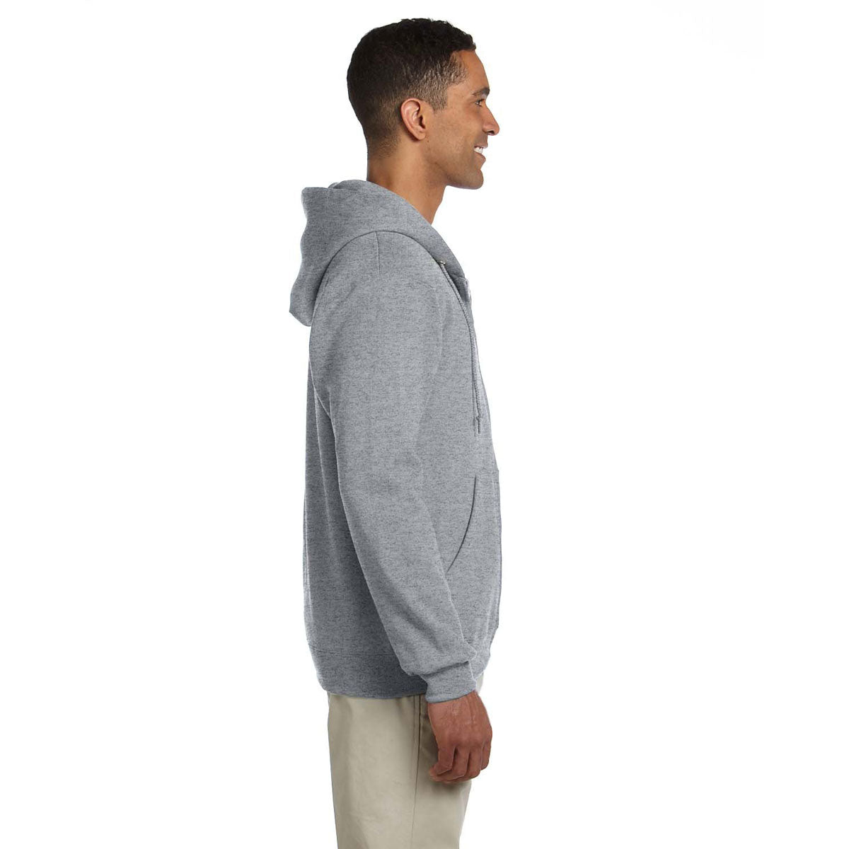 Jerzees Men's 9.5 Oz. Super Sweats Nublend Fleece Full-Zip Oxford Hoodie
