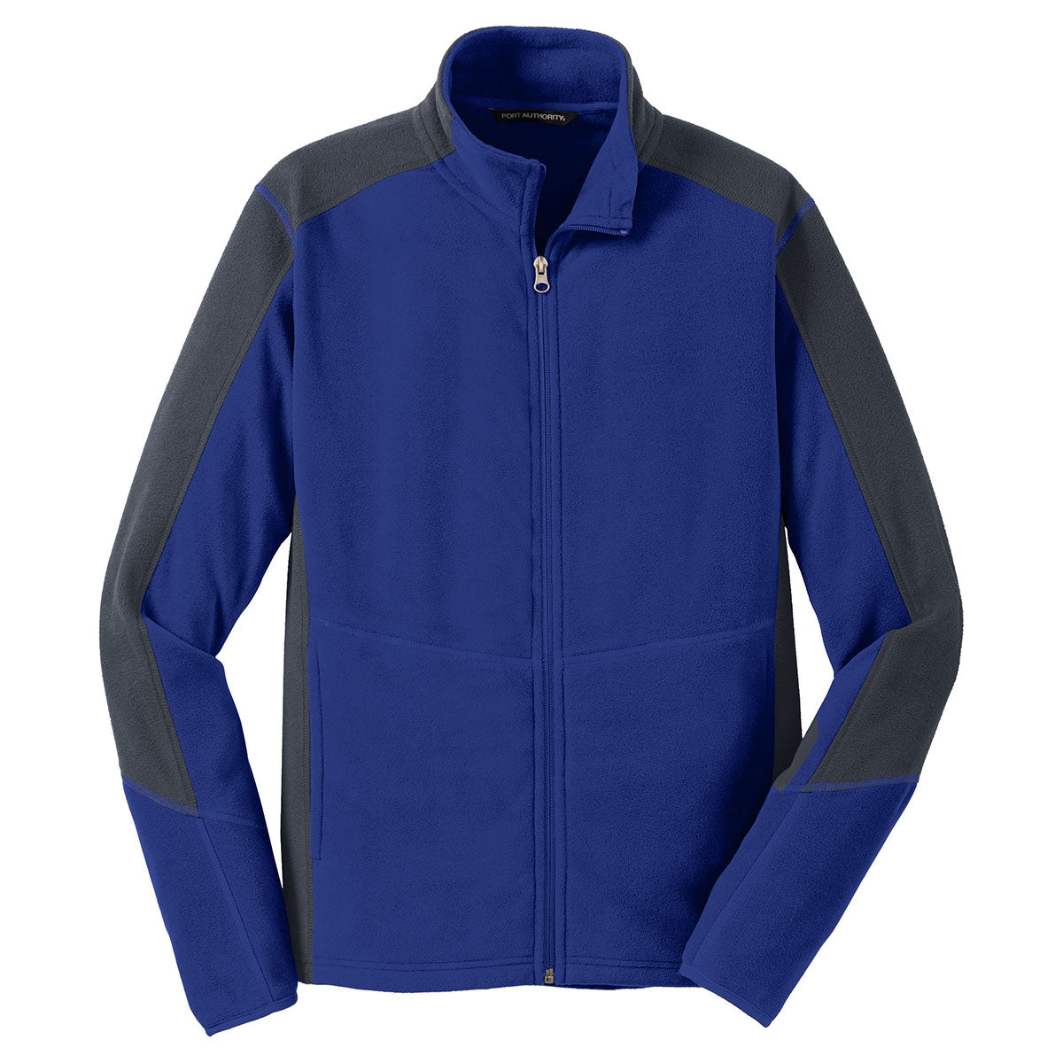 Port Authority Men's Stunning Patriot Blue/Battleship Grey Colorblock Microfleece Jacket