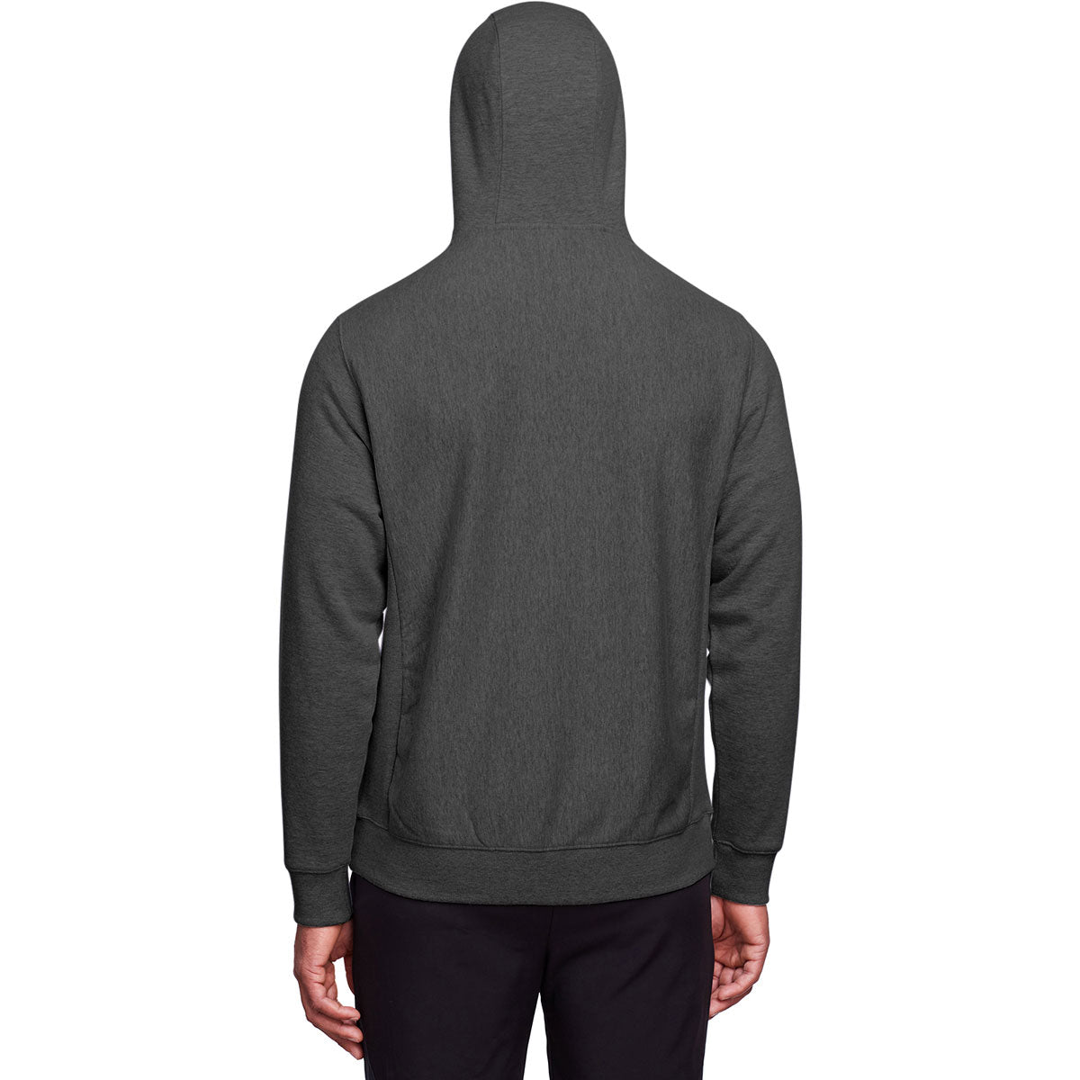 Team 365 Men's Dark Grey Heather HydroSport Heavyweight Full-Zip Hoodie: Ideal for Big Games