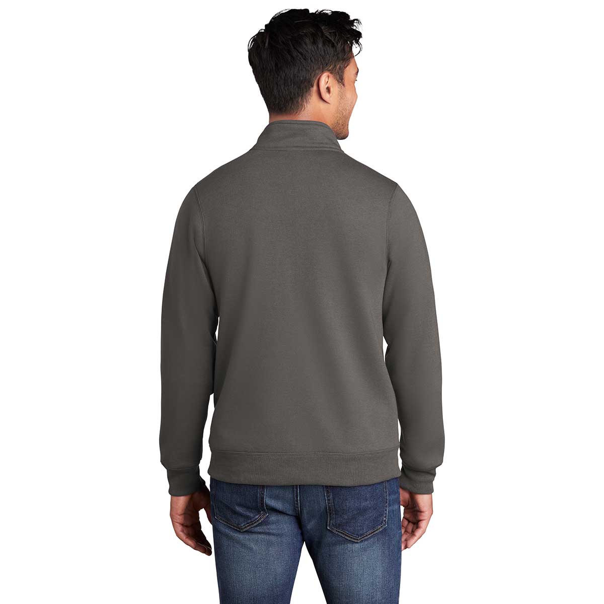 Port & Company Men's Charcoal Core Fleece Cadet Full-Zip: The Ultimate Comfort Sweatshirt