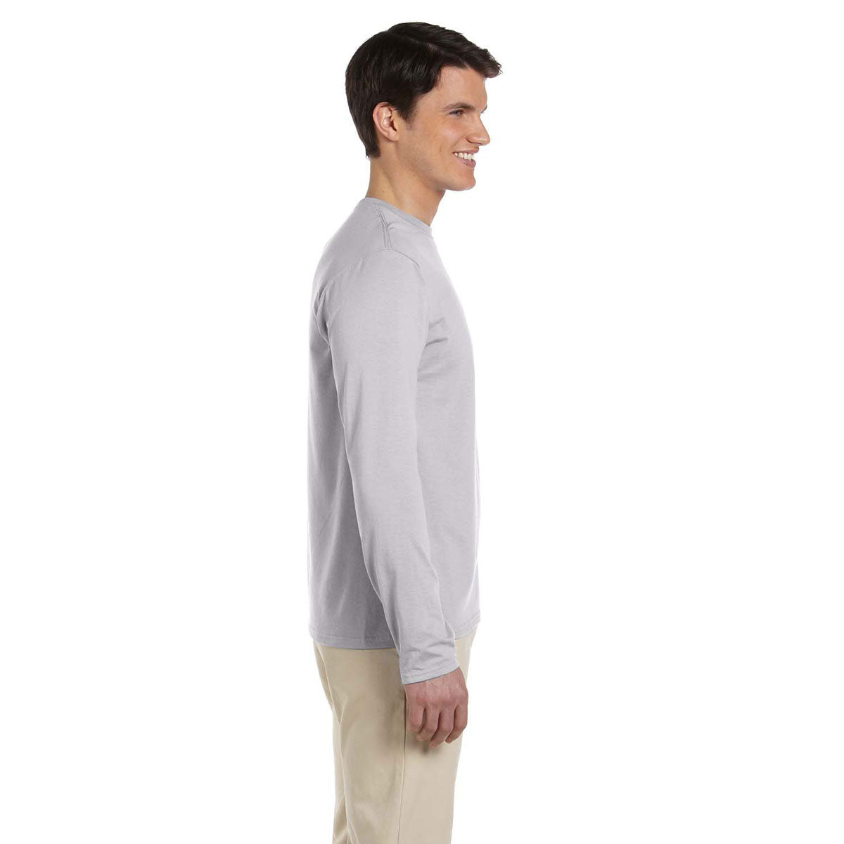 Gildan Men's RS Sport Grey Softstyle Long-Sleeve T-Shirt - Ideal for Customization