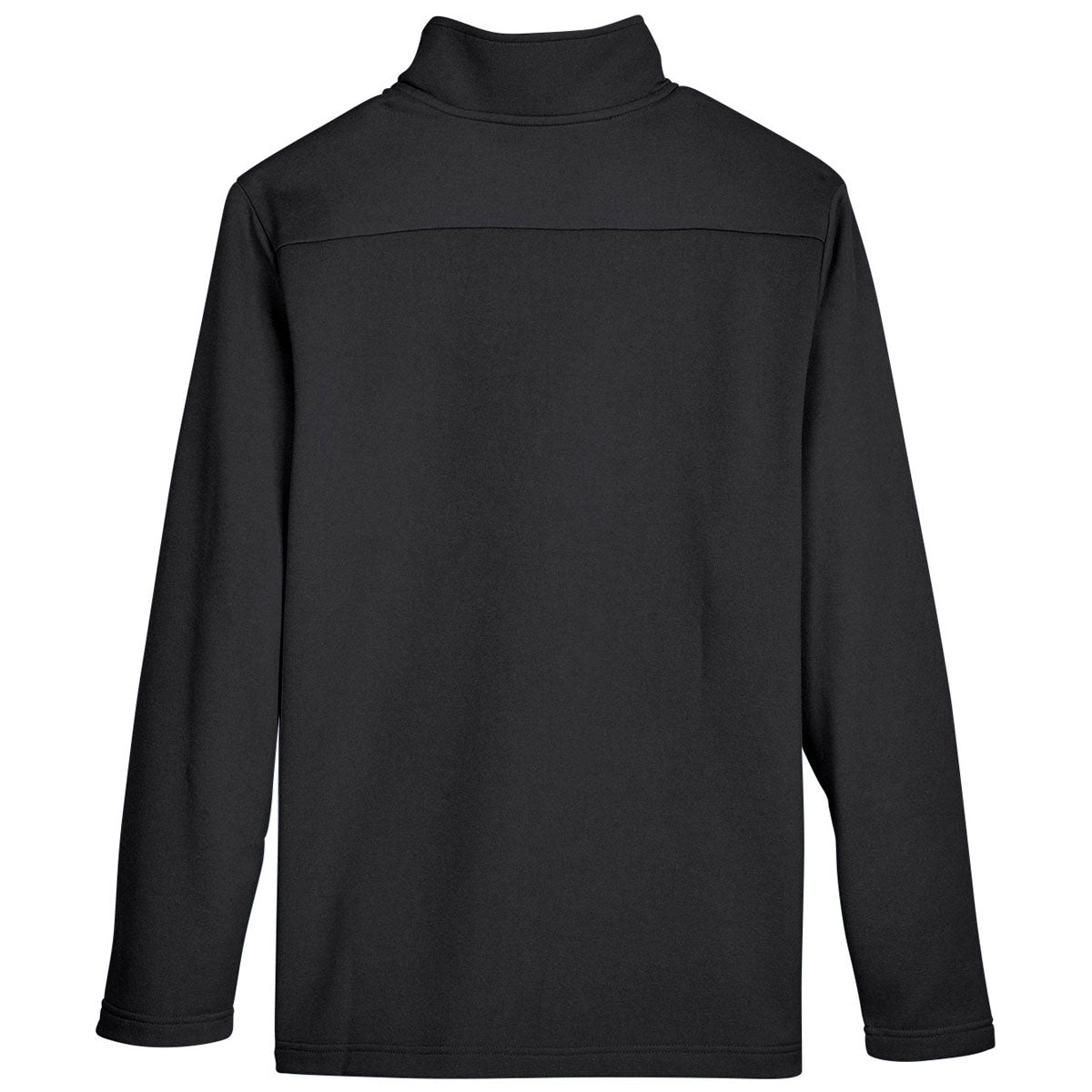 UltraClub Men's Premium Black Coastal Pique Fleece Quarter-Zip: Elevate Your Brand!