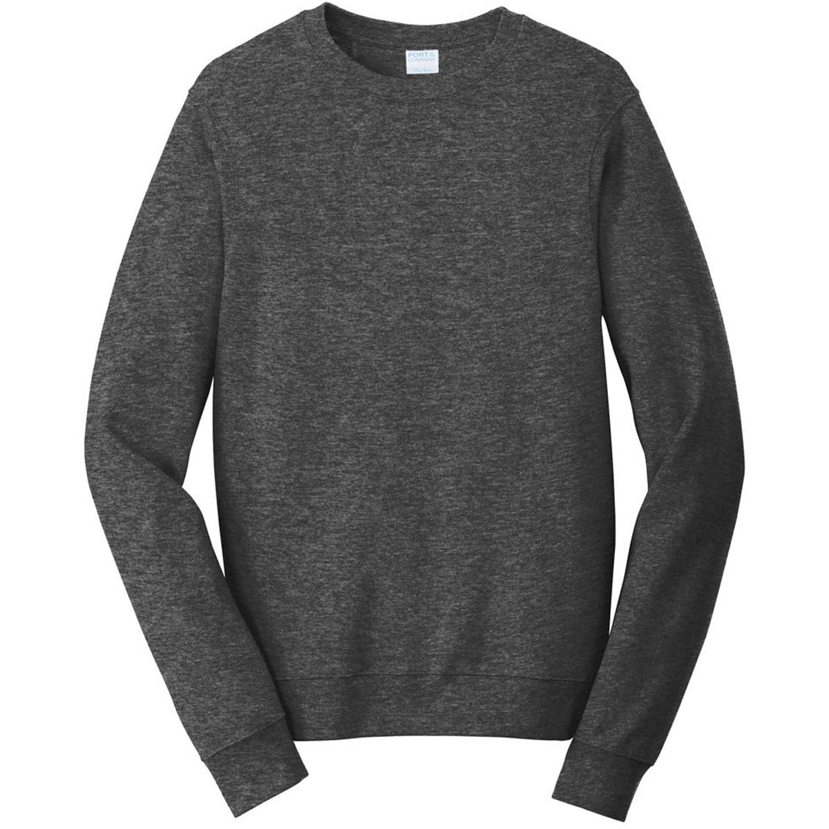 Port & Company Men's Dark Heather Grey Fleece Crewneck Sweatshirt: A Fan-Favorite for Cold Days
