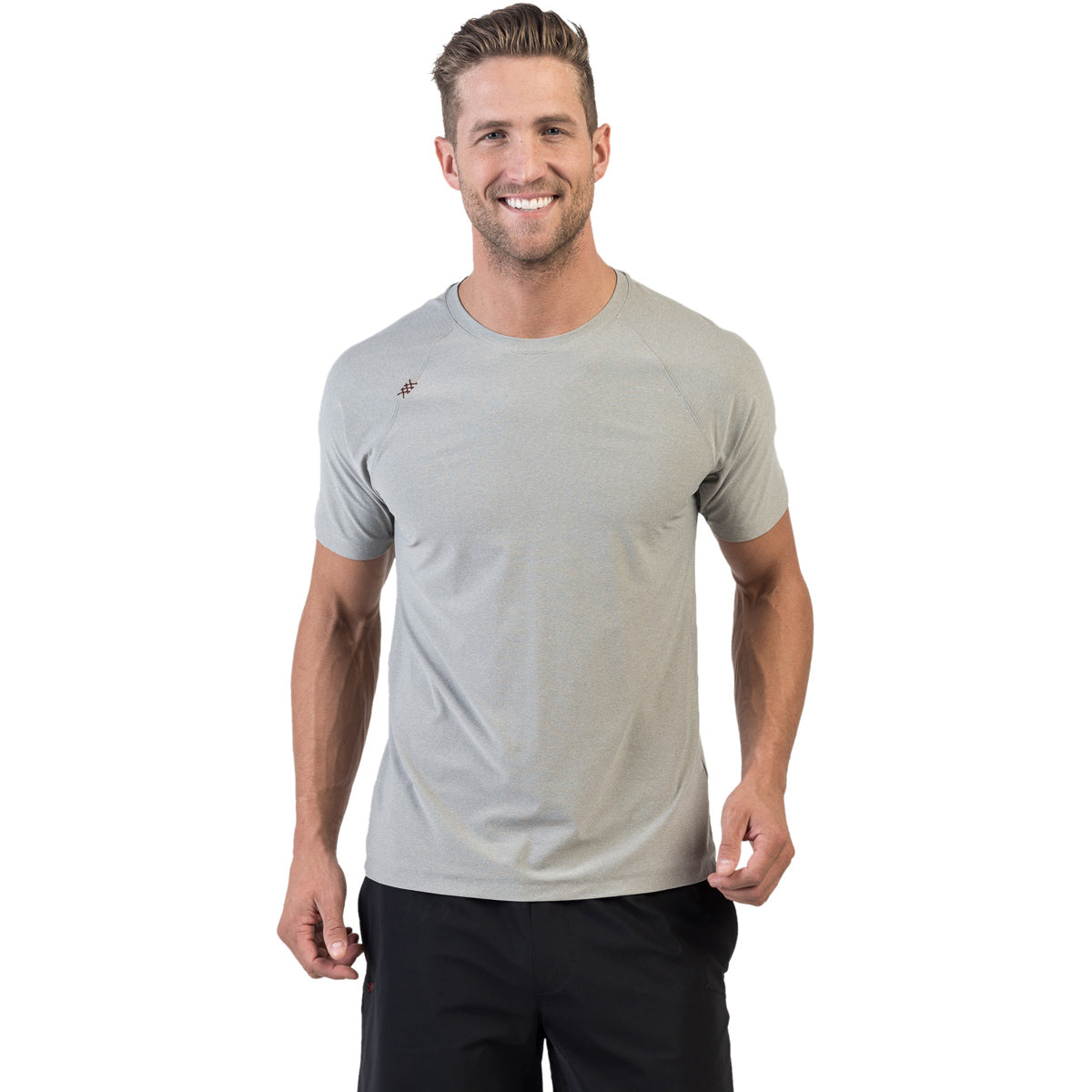 Rhone Men's Stunning Light Grey Heather Reign Short Sleeve Tee