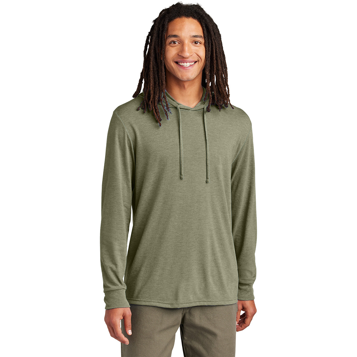 Allmade Unisex 'Olive You' Green Tri-Blend Stylish Hoodie Tee