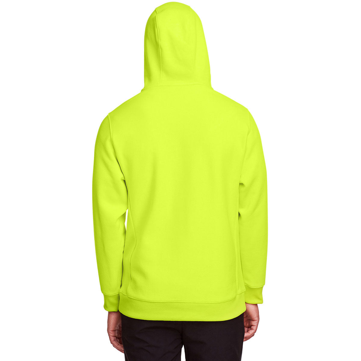 Team 365 Men's Safety Yellow HydroSport Heavyweight Full-Zip Hoodie - Perfect for Big Games