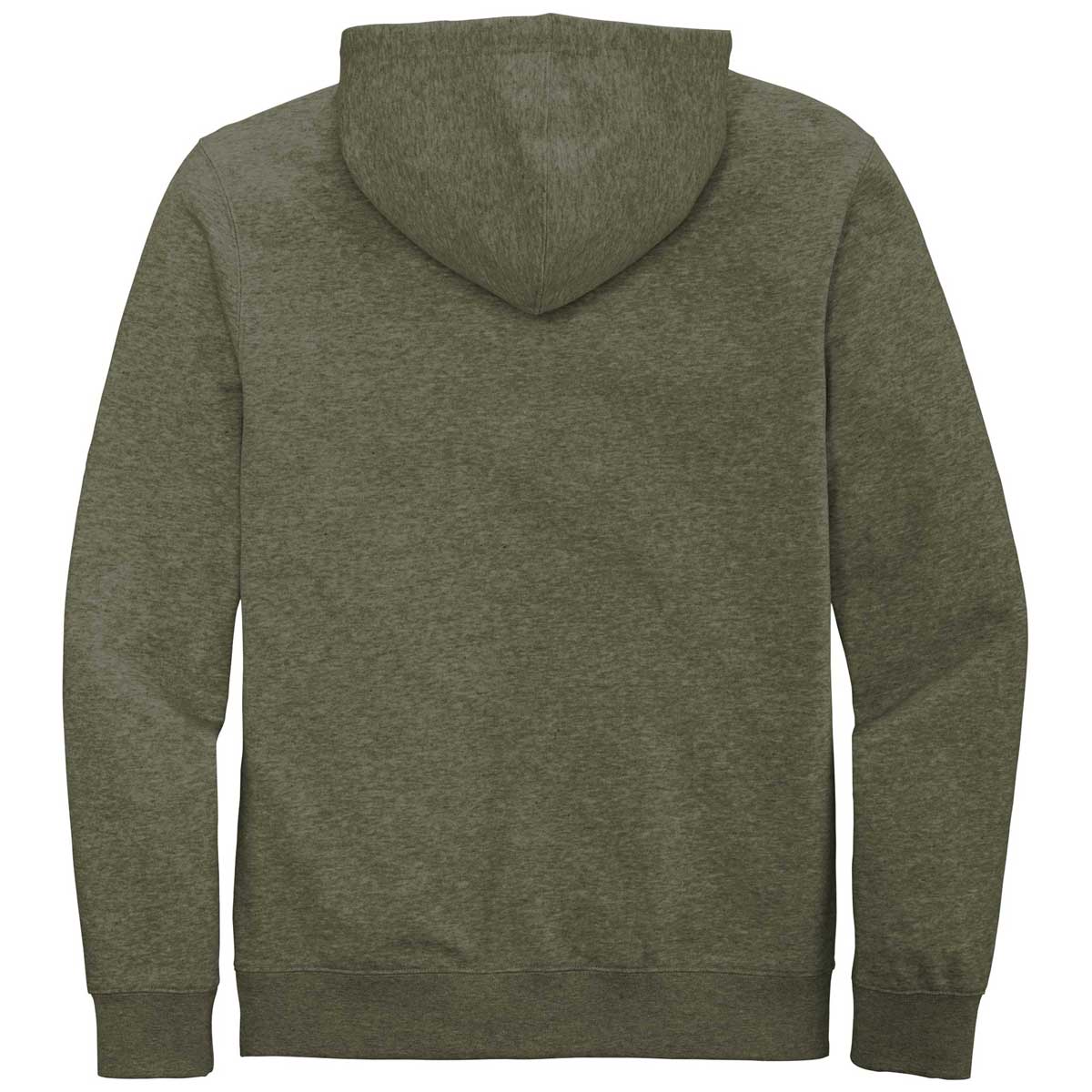 District Men's Olive Heathered V.I.T. Fleece Full-Zip Hoodie - A Must-Have!