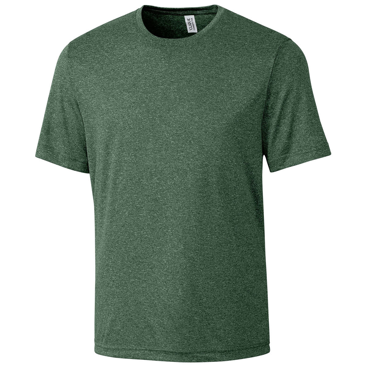 Clique Men's Stunning Bottle Green Heather Charge Active Short Sleeve Tee