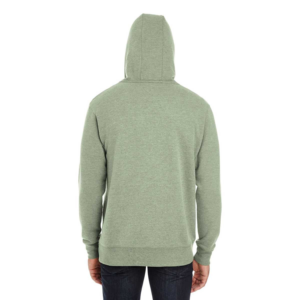 Threadfast Unisex Army Heather Triblend French Terry Stylish Hoodie