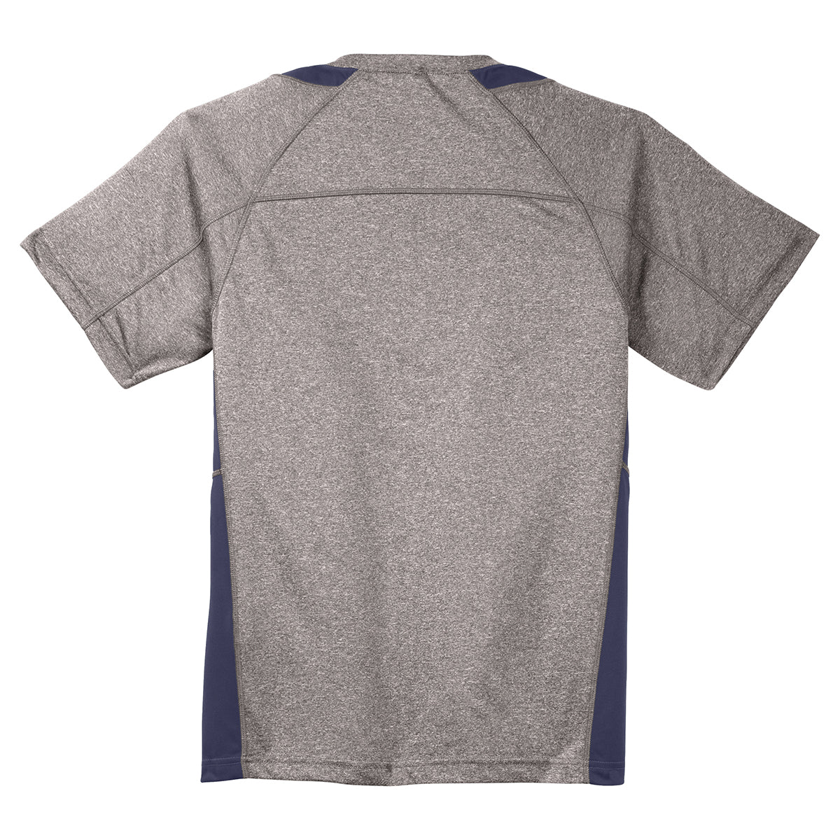 Sport-Tek Men's Stunning Vintage Heather/True Navy Heather Colorblock Contender Tee - A Must-Have!
