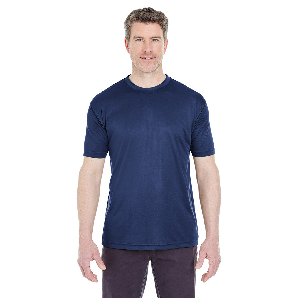 UltraClub Men's Navy Cool & Dry Sport Performance Interlock T-Shirt - The Ultimate Men's Activewear
