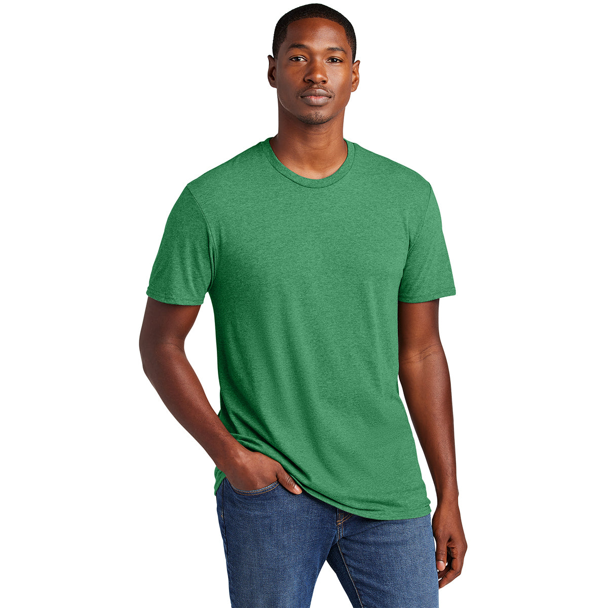 District Men's Must-Have Heathered Kelly Green Tee
