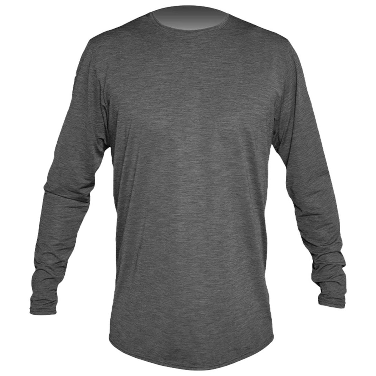 ANETIK Men's Charcoal Heathered Low Pro Tech Long Sleeve T-Shirt - Ideal for Special Events