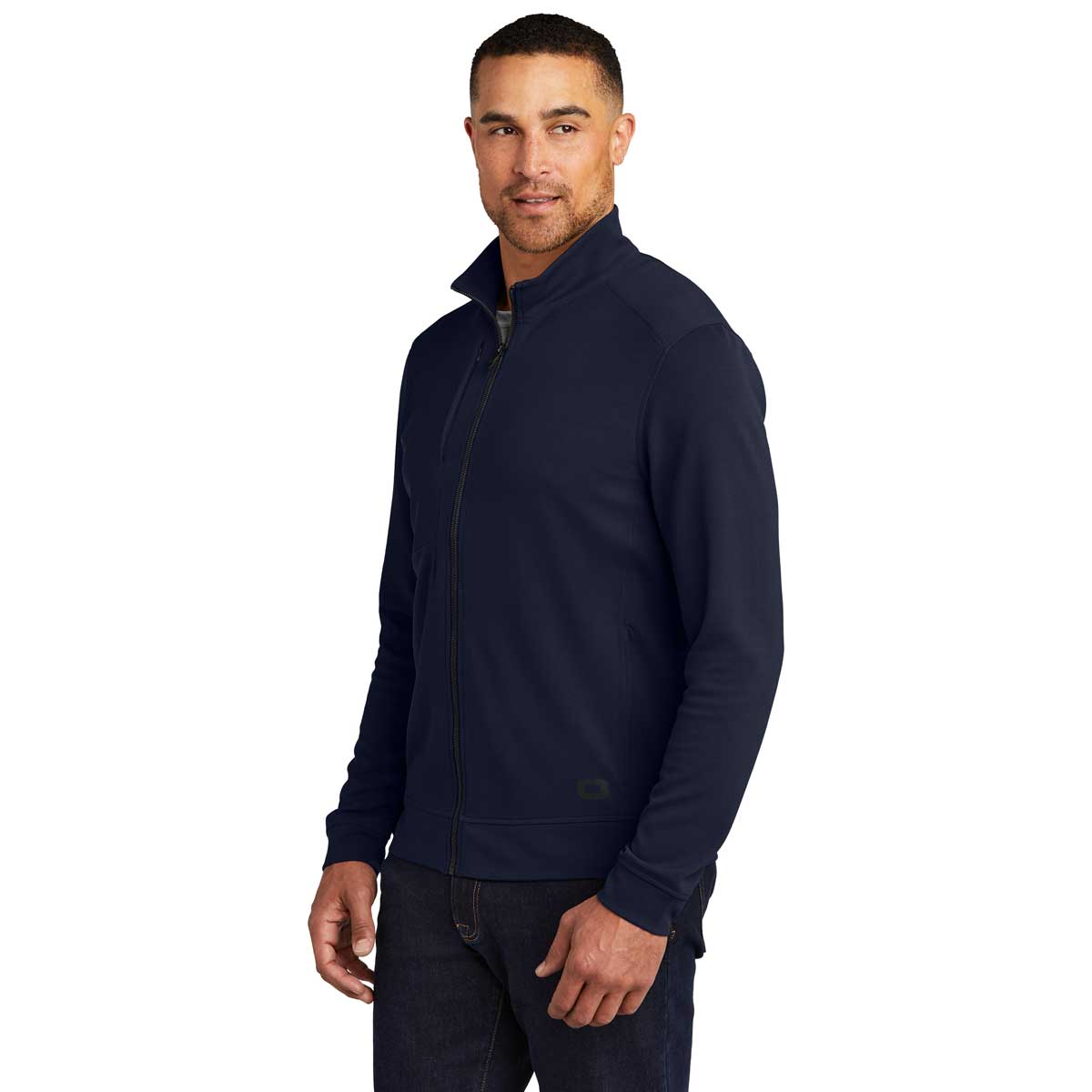 OGIO Men's Stunning River Blue Navy Hinge Full-Zip Jacket