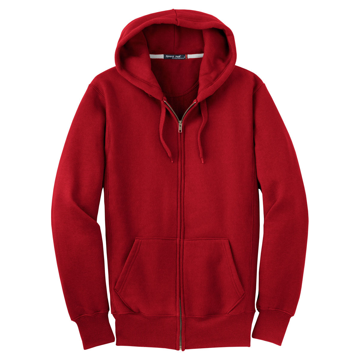 Sport-Tek Men's Red Super Heavyweight Full-Zip Hooded Sweatshirt: The Ultimate Winter Essential