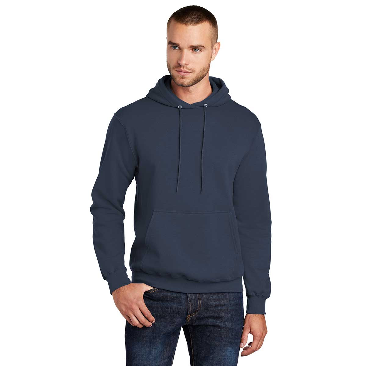 Port & Company Men's Navy Tall Core Fleece Pullover Hoodie - Your Ultimate Comfort Companion