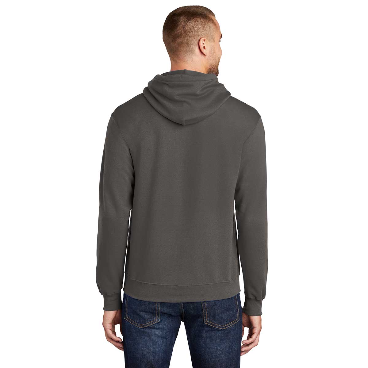 Port & Company Men's Charcoal Tall Core Fleece Pullover Hoodie - Ultimate Comfort for Tall Guys