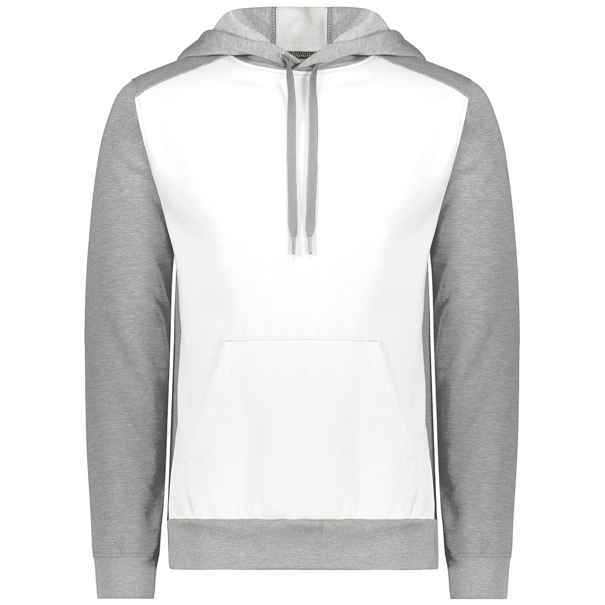 Augusta Sportswear Men's Three - Season White/Grey Heather Fleece Pullover Hoodie: Show Your Team Spirit!