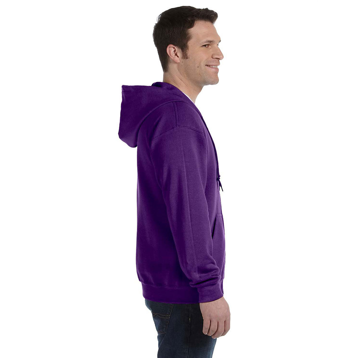 Gildan's Stunning Unisex Purple Heavy Blend 50/50 Full Zip Hoodie