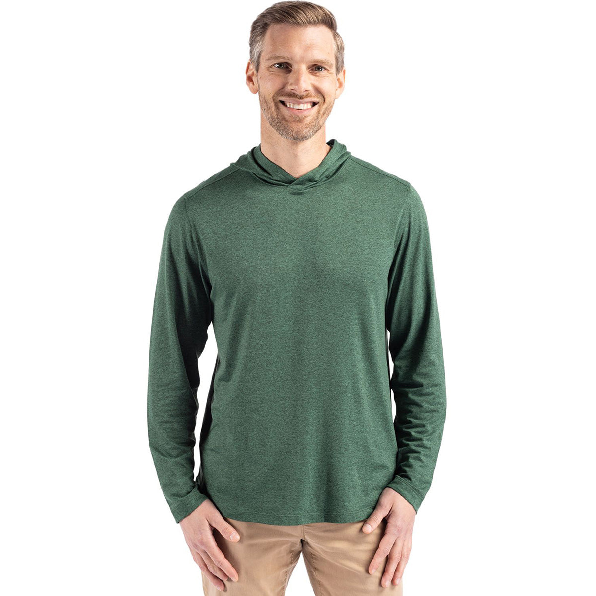 Cutter & Buck Men's Hunter Coastline Epic Comfort Eco Hooded Shirt - Sustainable Style
