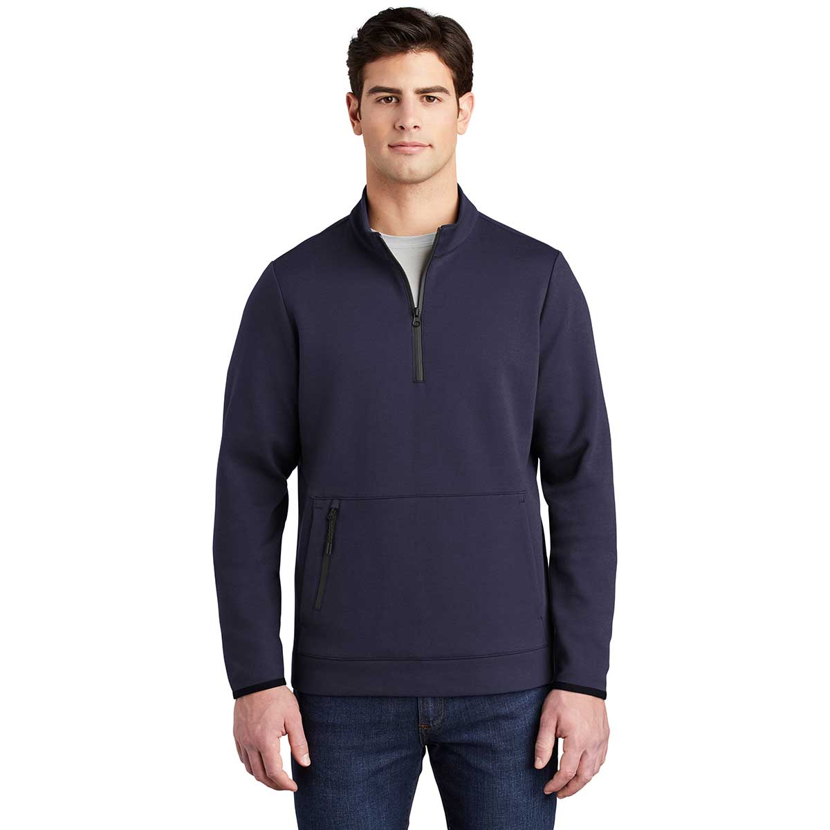 Sport-Tek Men's Navy Triumph Quarter Zip Pullover: Your Ultimate Fall Essential