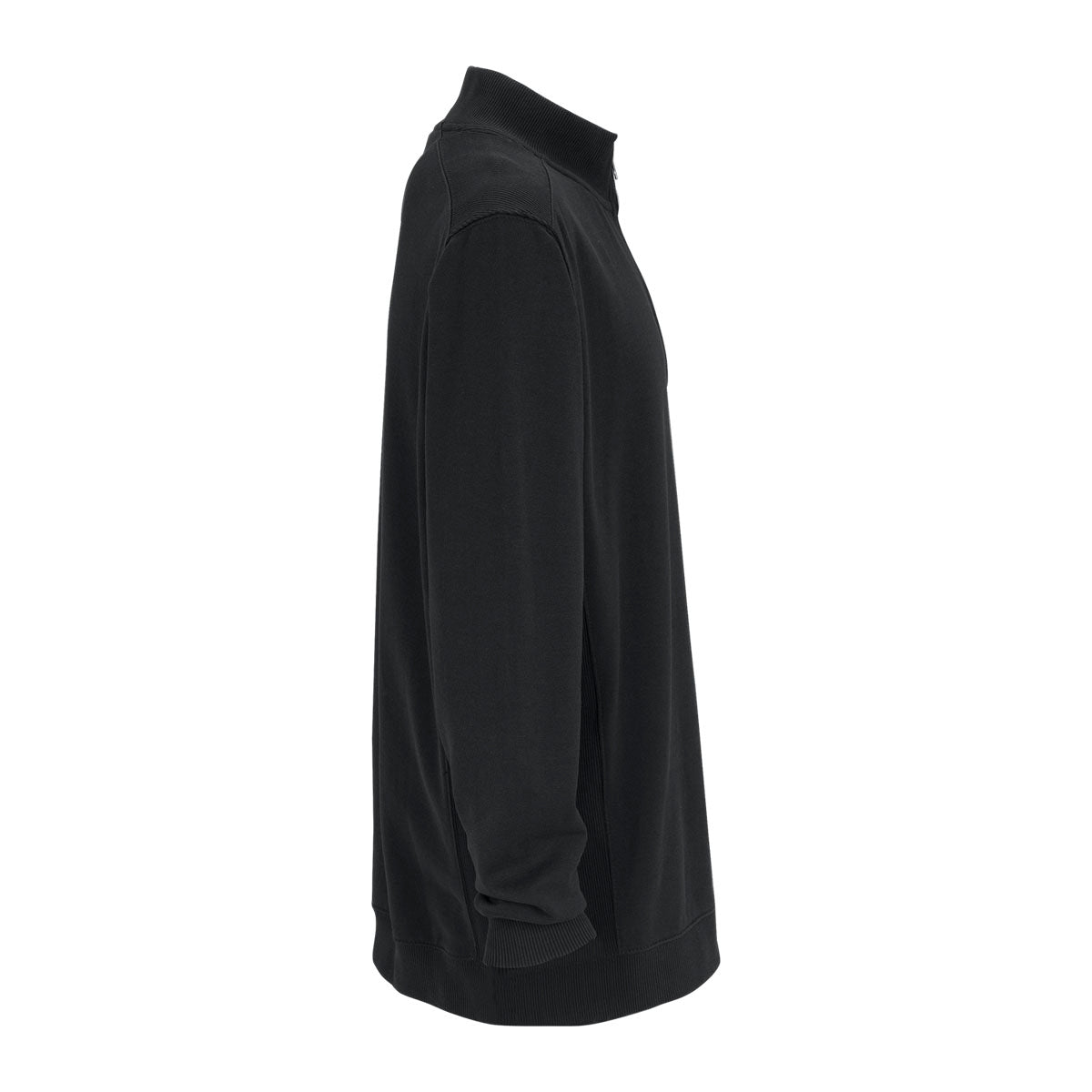 Vantage Men's Premium Black Cotton 1/4-Zip Fleece Pullover - A Stylish Essential