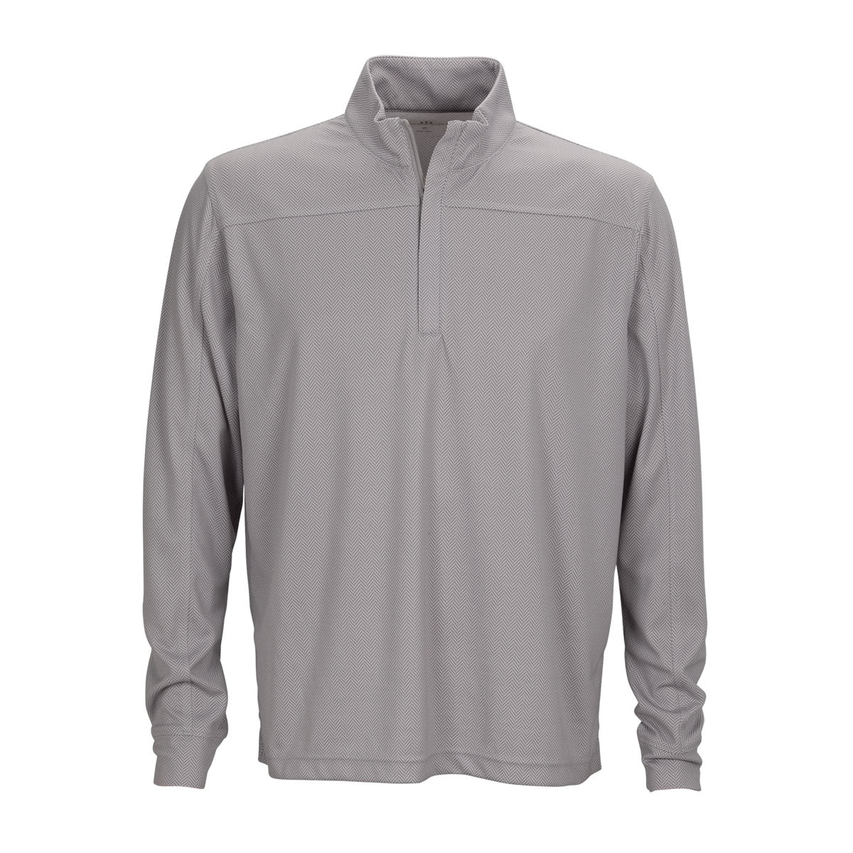 Vantage Men's Stylish Grey Pro Herringbone 1/4-Zip Pullover