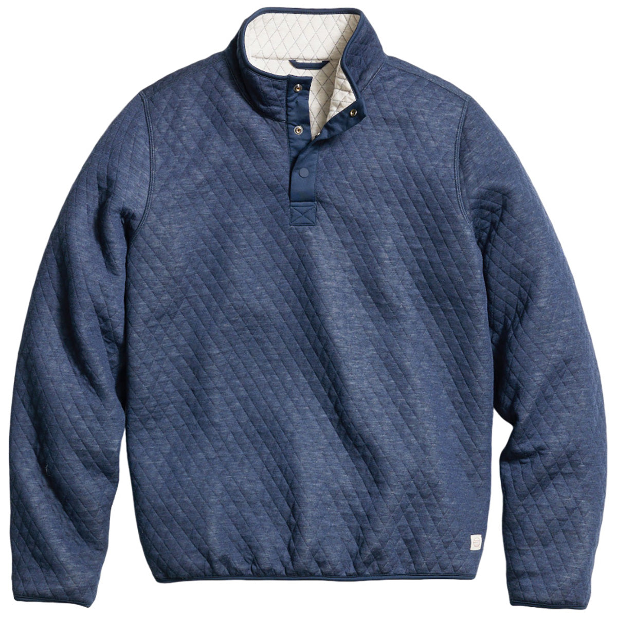Marine Layer Men's Reversible Navy/Oat Corbet Pullover - Stay Warm in Style!
