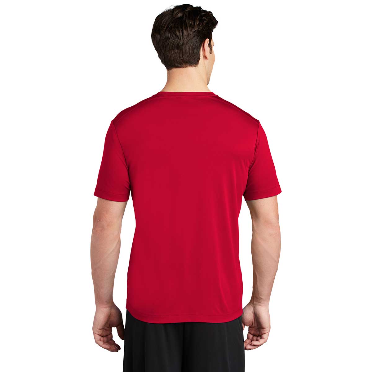 Sport-Tek Men's Stunning True Red Posi-UV Pro Tee - A Must-Have for Active Men!