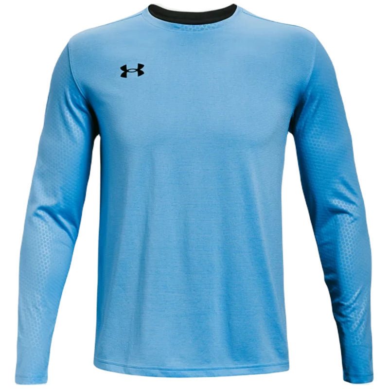 Under Armour Men's Carolina Blue Goalkeeper Jersey: Stay Warm & Active!