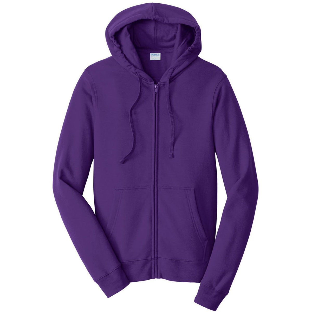 Port & Company Men's Purple Team Fleece Full-Zip Hooded Sweatshirt: A Fan Favorite!