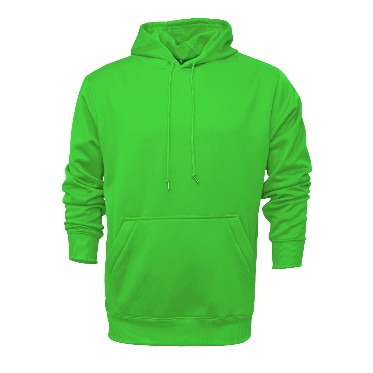 BAW Men's Stunning Neon Green Pullover Fleece Hoodie