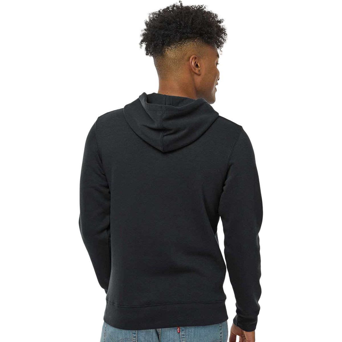 J. America Men's Stylish Black BTB Fleece Hooded Sweatshirt